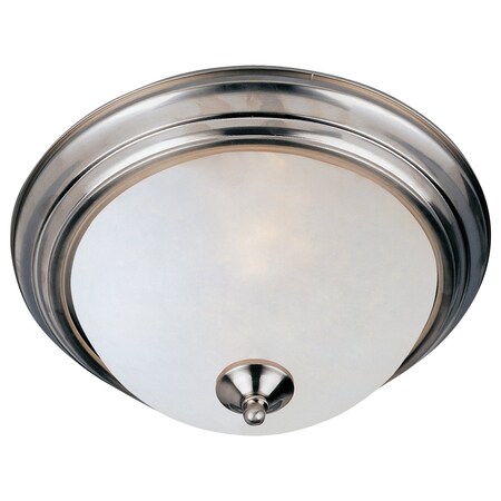 Maxim One Light Satin Nickel Frosted Glass Bowl Flush Mount 5840FTSN